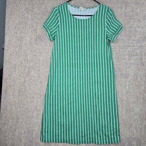 Green & White Striped Short Sleeve Dress Betseys Boutique Shop